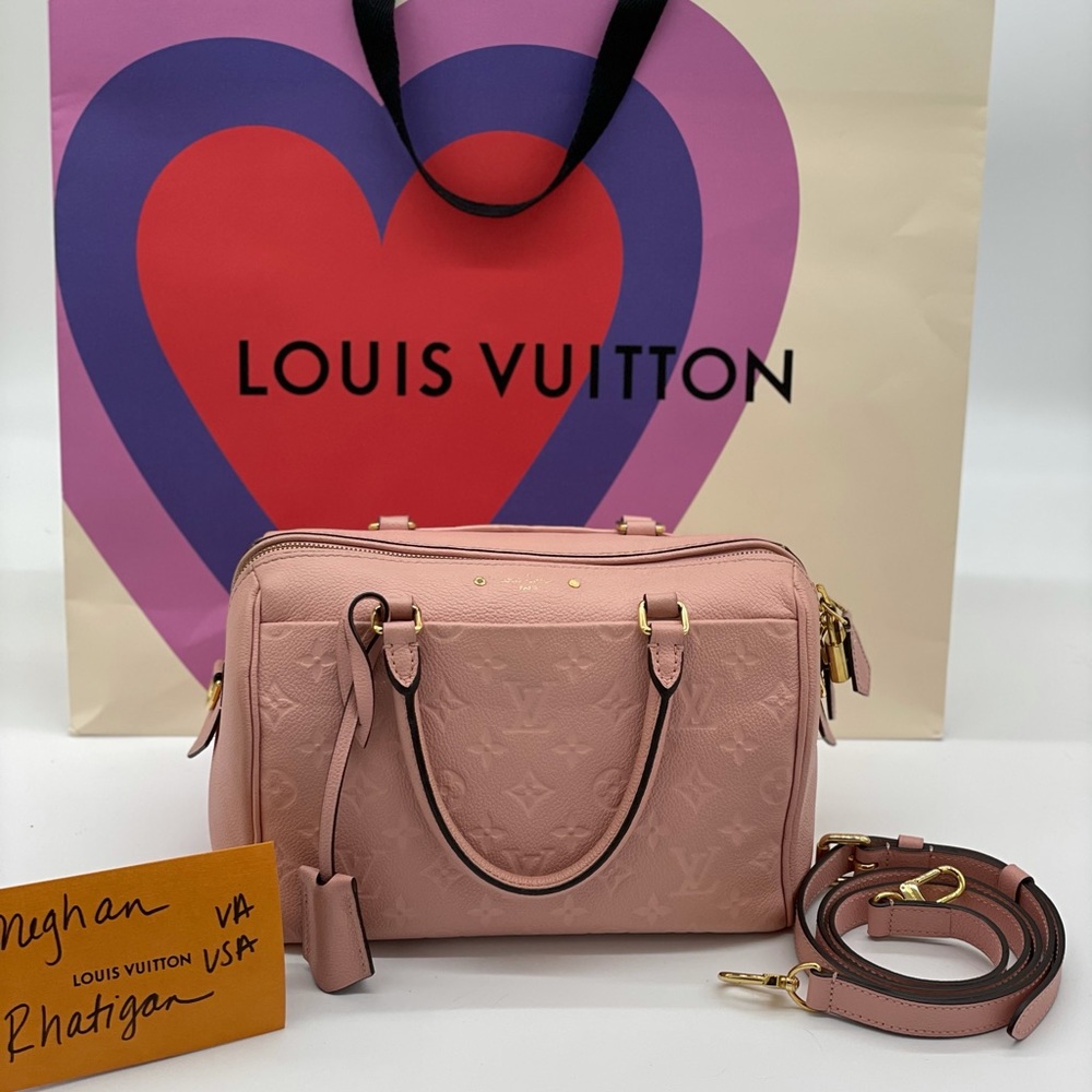 Louis Vuitton Speedy 25 B Monogram Empreinte Pink